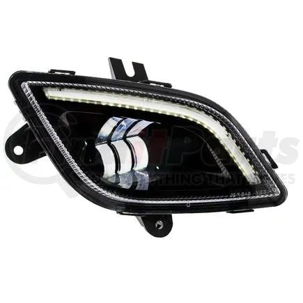 United Pacific 32831 - Fog Light - Passenger Side, 34 LED, Black, with LED Light Bar, ABS Housing, for 2018-2023 Freightliner Cascadia