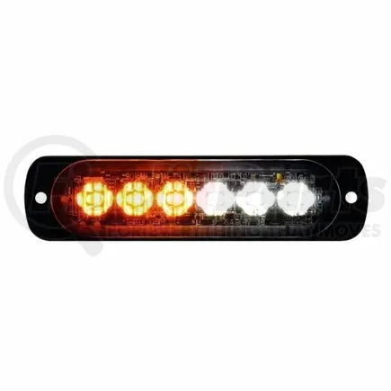 United Pacific 36926B - Multi-Purpose Warning Light - 6 High Power LED Super Thin Directional Warning Light, Amber &amp; White LED