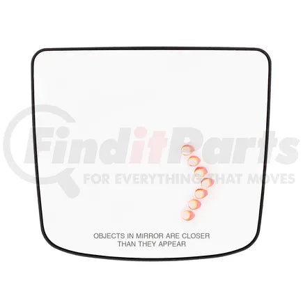 United Pacific 42836 - Mirror - Heated, Auxiliary, Convex , with LED Turn Signal, Passenger Side, for 2012-2017 Volvo VNL