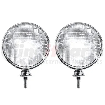 United Pacific A5022SB - Dietz Style Headlight - LH and RH, 7&quot;, Round, Chrome Housing, 6014 Bulb