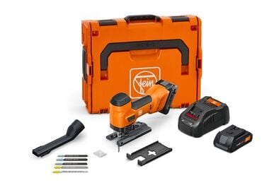Fein F-IRON Cordless Jigsaw for Metal/Wood Jig 26 AS Set with 2 Batteries