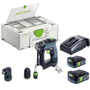 Festool Cordless 10.8V Battery-Powered Drill CXS 12 2,5-Set
