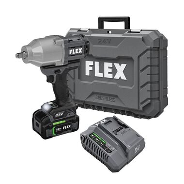 FLEX 24V 1/2-In. High Torque Impact Wrench Kit