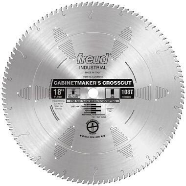 Freud 18 In. x 108T Cabinetmakers Crosscut Blade