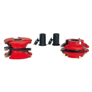 Freud 2-27/32 In. (Dia.) Fixed Wing 1-3/8 In. Stock Male &amp; Female Interior Door Cutter Set with 3/4 In. Bore