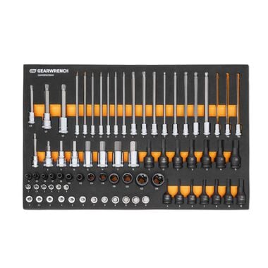 GEARWRENCH 1/4, 3/8, 1/2 Drive Metric Bit Socket Set in Foam Storage Tray 74pc