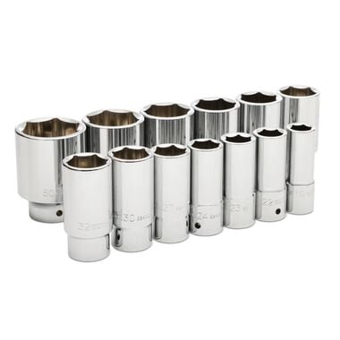 GEARWRENCH 3/4 Inch Drive 6 Point Metric Deep Socket 13 Piece Set