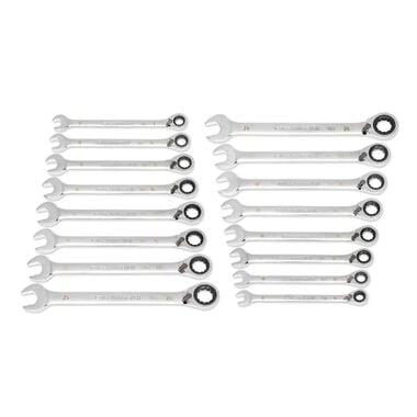 GEARWRENCH Ratcheting Wrench Set 90 Tooth 12 Point Metric Reversible 16pc