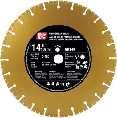 Grip Rite 14-in Wet or Dry Segmented Diamond Circular Saw Blade
