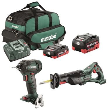 Metabo 18V Reciprocating Saw &amp; Impact Driver Combo Kit