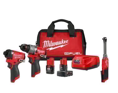 Milwaukee M12 FUEL 3-Tool Combo Kit Bundle