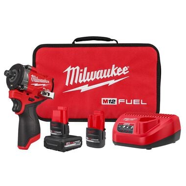 Milwaukee M12 FUEL Stubby 1/2 Inch Impact Wrench Kit