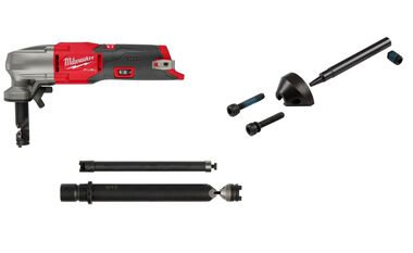 Milwaukee M12 Nibbler 16 Gauge (Bare Tool) Die &amp; Die Holder Extension &amp; Punch Bundle