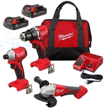 Milwaukee M18 Brushless 3-Tool Cordless Combo Kit Bundle