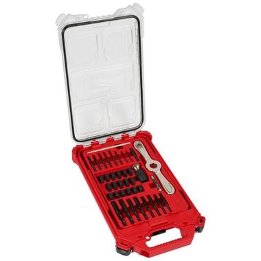 Milwaukee SAE Tap &amp; Die PACKOUT 38pc Set with Hex-LOK 2-in-1 Handle