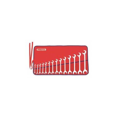 Proto 11 Piece Full Polish Metric Angle Open-End Wrench Set