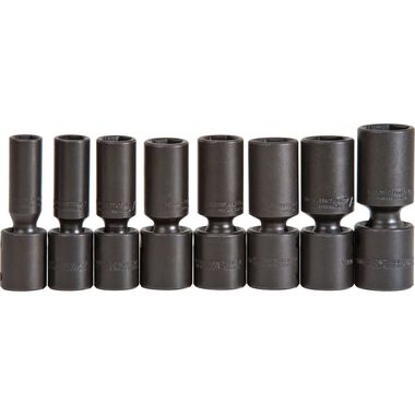 Proto 1/2in Drive 6pt Deep Universal Impact Socket Set
