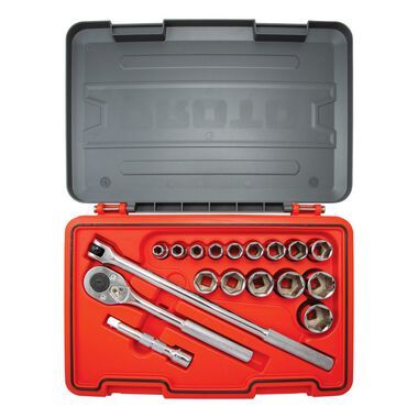 Proto Socket Set 1/2 DR 18pc SAE 6pt