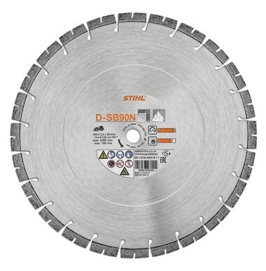 Stihl D-SB90N 12 Inch Concrete/Hard Stone Diamond Cutting Wheel, Low Noise