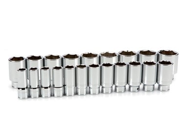 Tekton 3/4 Inch Drive Deep 6-Point Socket Set, 21-Piece (3/4-2 Inch)