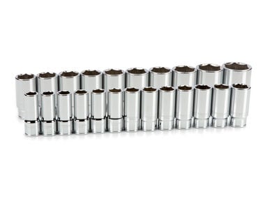 Tekton 3/4 Inch Drive Deep 6-Point Socket Set, 23-Piece (19-50 mm)