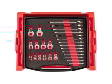 Tekton Angle Head and Crowfoot Wrench Set, Drawer, 26 Piece (6-19 mm)
