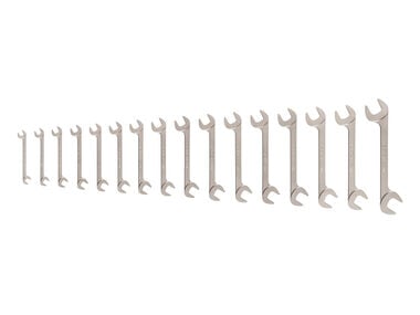Tekton Angle Head Open End Wrench Set, 16-Piece (10-27 mm)