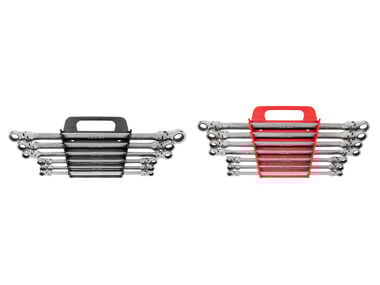 Tekton Flex Head Ratcheting Box End Wrench Set, (1/4-13/16 Inch, 6-19 mm)