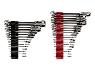 Tekton Flex Head Ratcheting Combination Wrench Set, 1/4-1 Inch, 6-24 mm