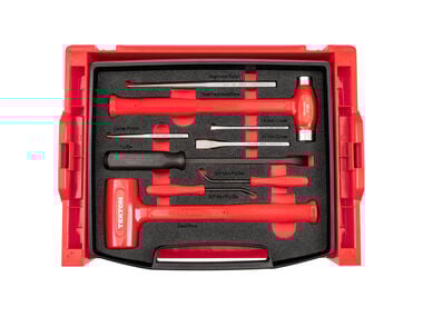Tekton Hammers, Pry Bars, Punches, and Chisels Set, Rack/Drawer (9 Piece)