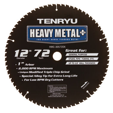 Tenryu Heavy Metal Plus 12 Inch x 72T General Purpose Blade