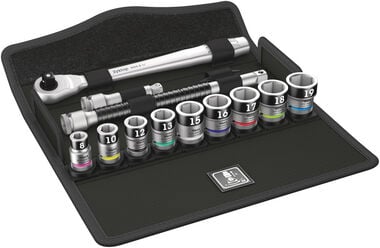 Wera Tools 8100 SB HF 1-3/8 in Drive Zyklop Metal Ratchet Set 13pc