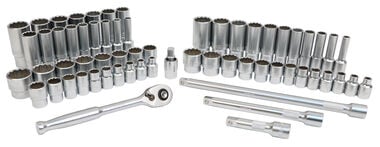 Wiha 3/8 Drive MM and SAE Socket Set 63pc