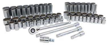 Wiha Professional Socket Set 1/2 Drive Metric and SAE 84pc