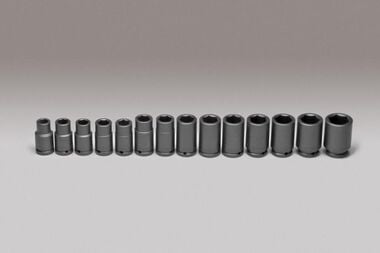 Wright Tool 3/4in Dr 6pt Standard Metric Impact Socket Set 14pc